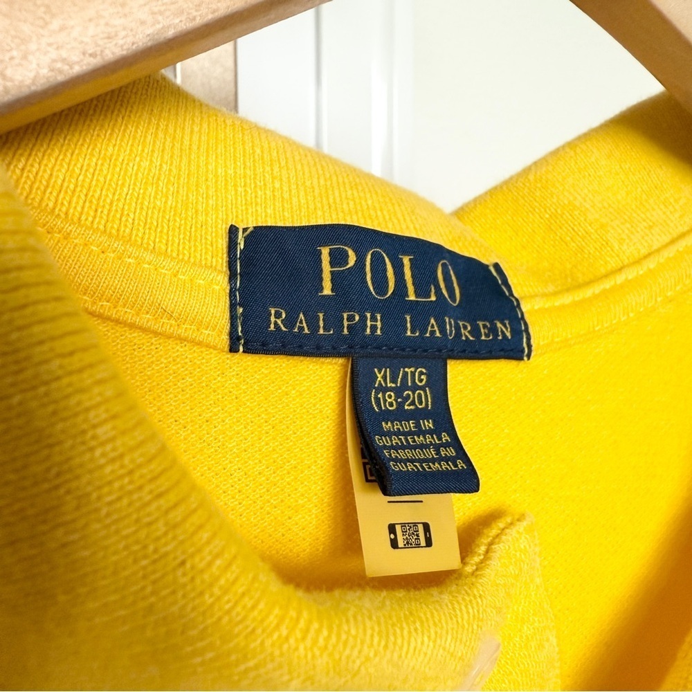 Polo Ralph Lauren Boy’s Classic Fit Yellow Polo Shirt XL Short Sleeve Casual - Picture 7 of 13
